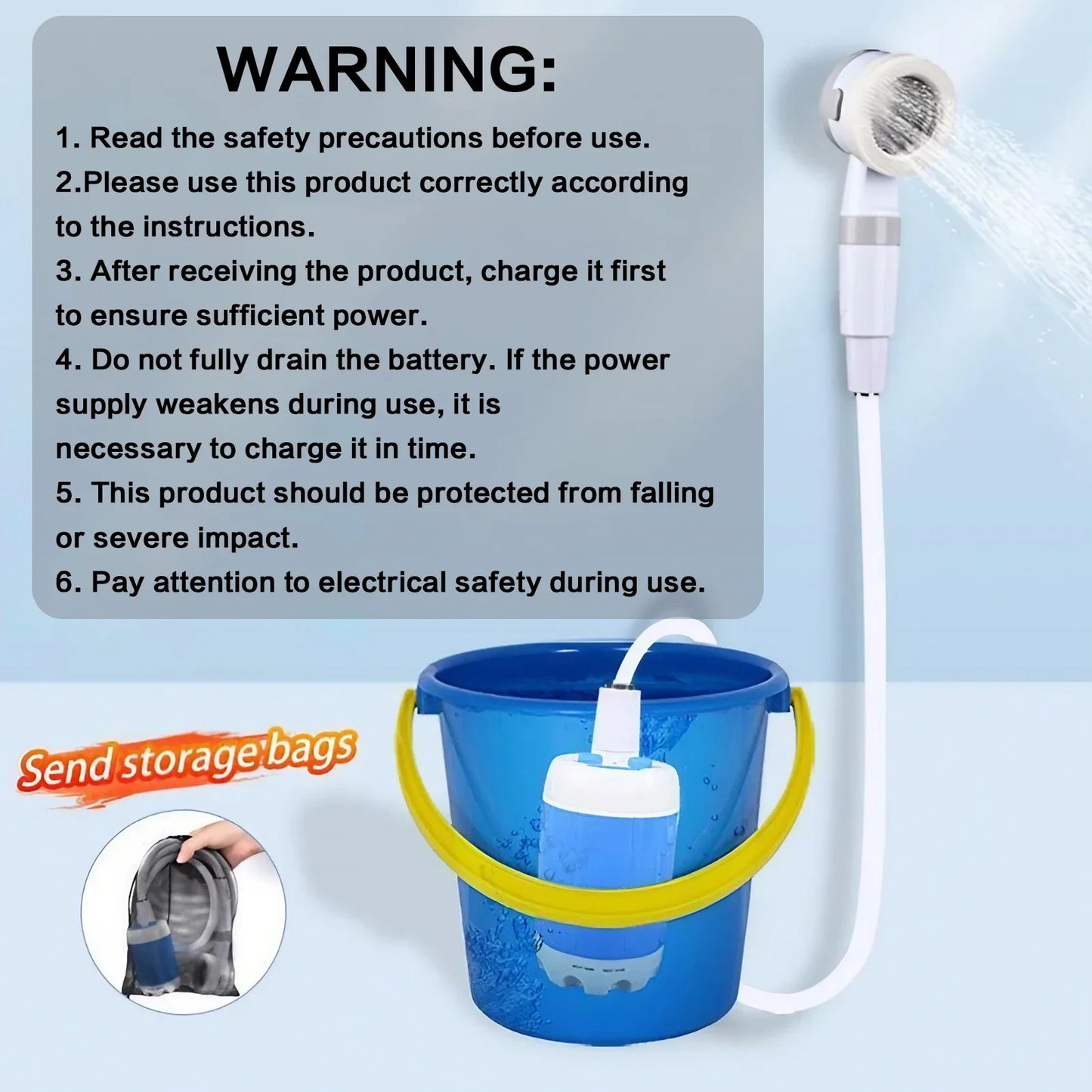 Portable Rechargeable Outdoor Shower
