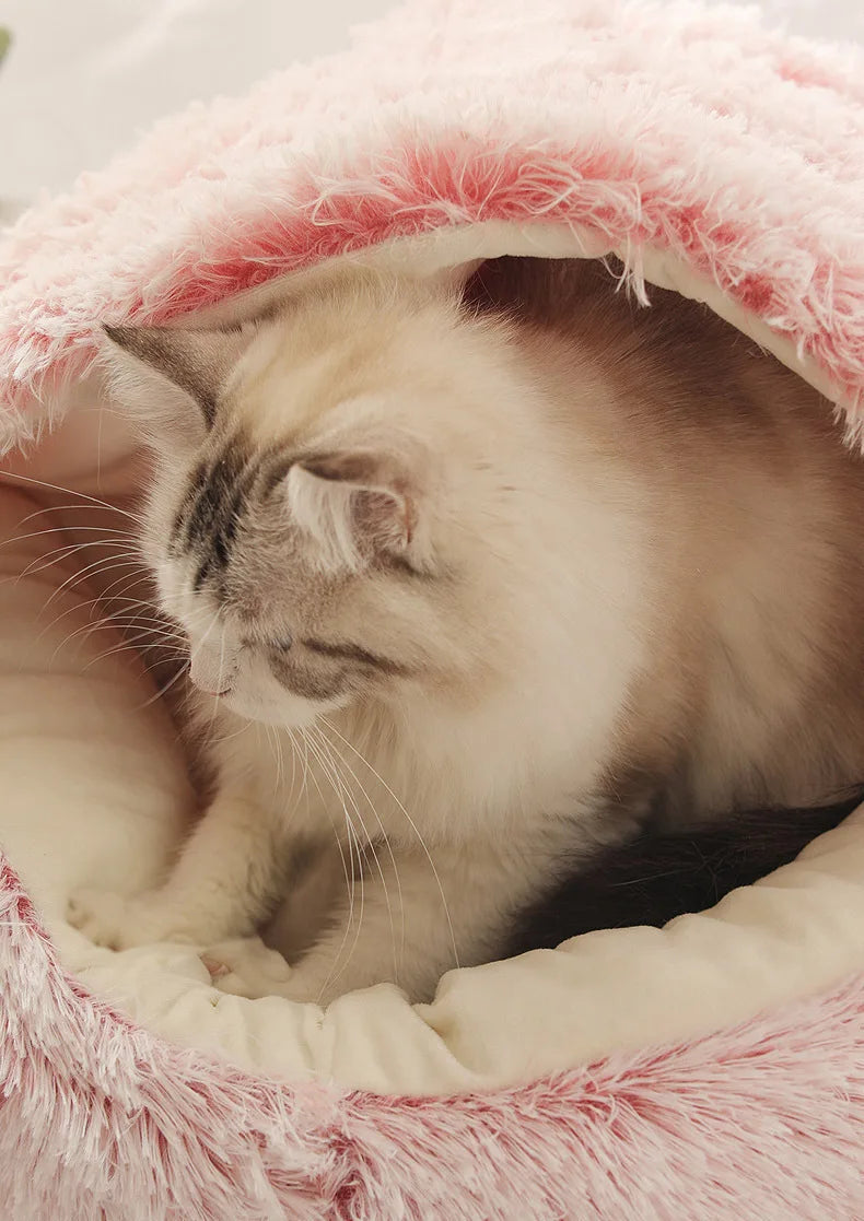 Plush Cat & Dog Bed