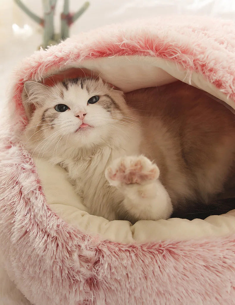 Plush Cat & Dog Bed