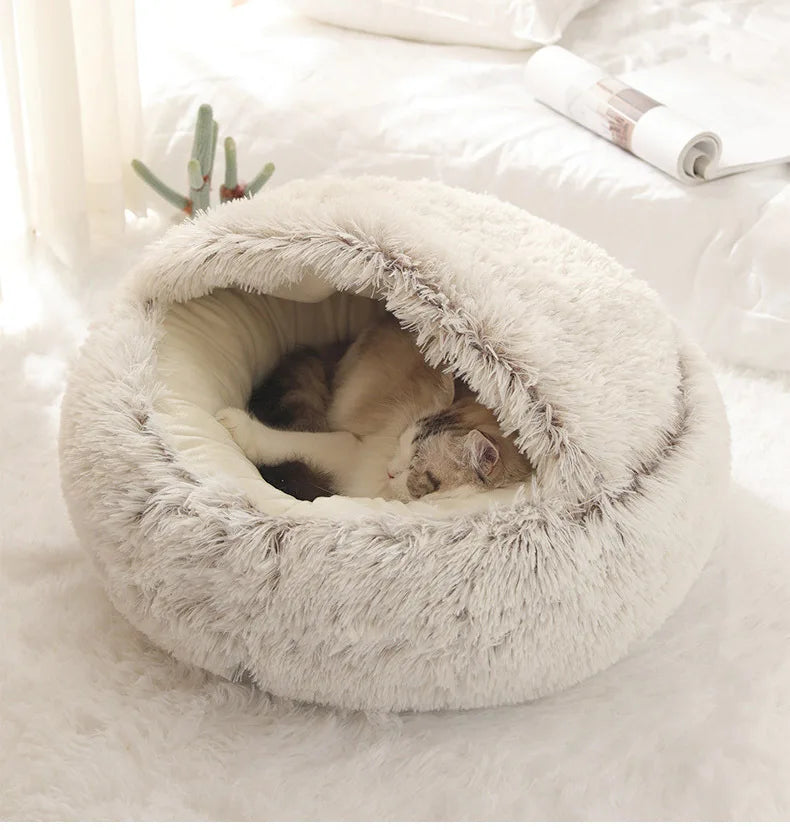 Plush Cat & Dog Bed