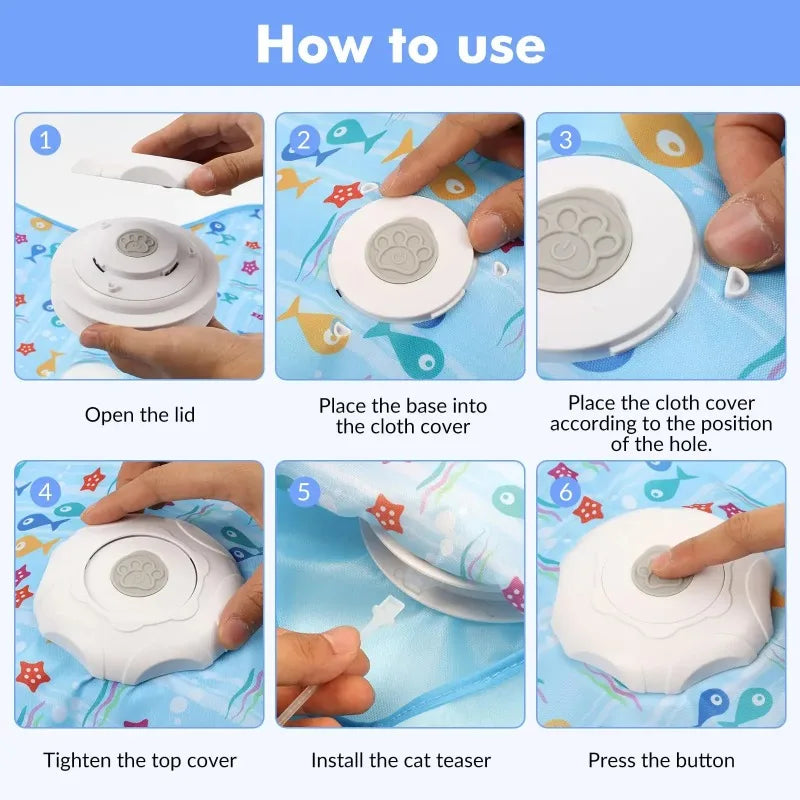 Smart Hide & Seek Cat Toy with Feather Teaser