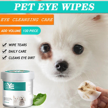 Pet Eye Wipes — 130 Gentle Wipes