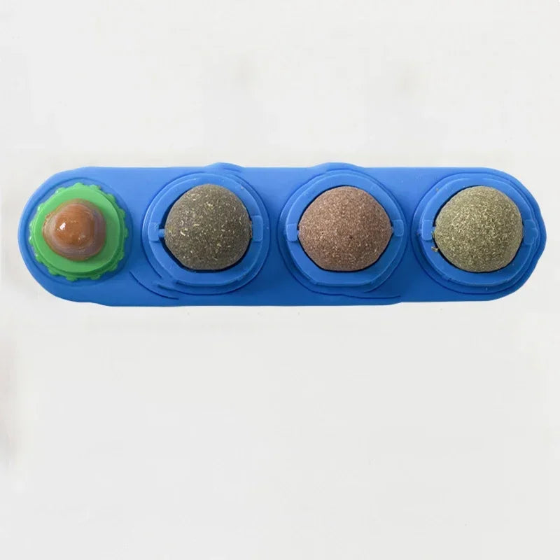 4-in-1 Rotating Catnip Wall Toy for Cats