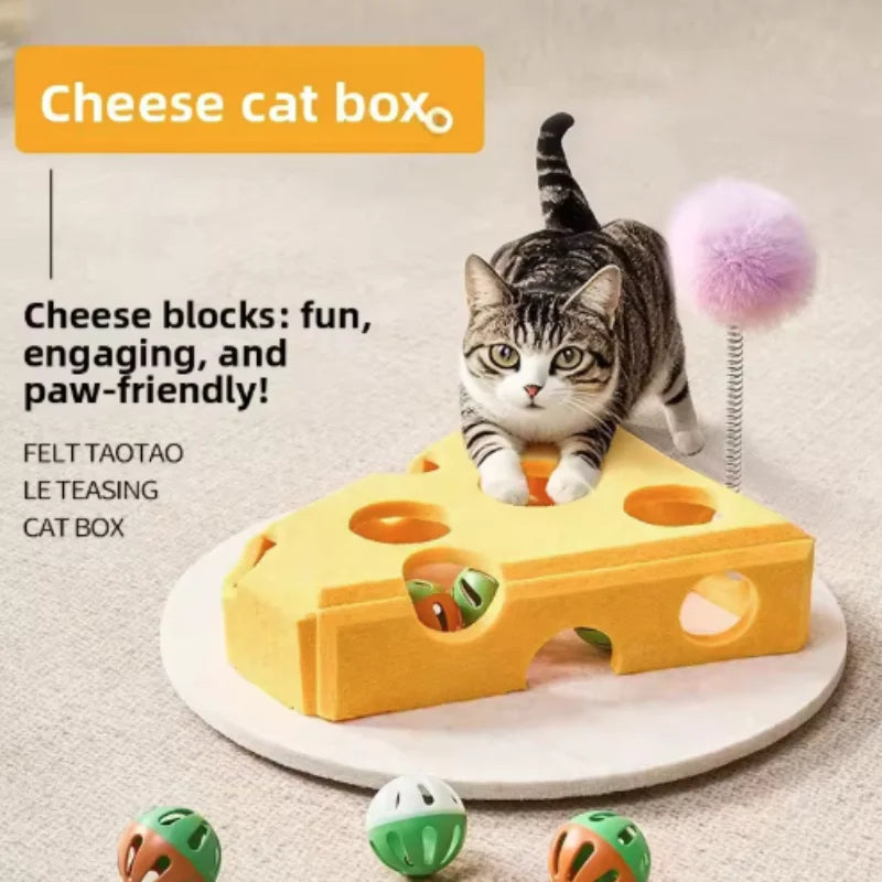 Interactive Cat Maze Toy – Felt Puzzle Ball with Bell
