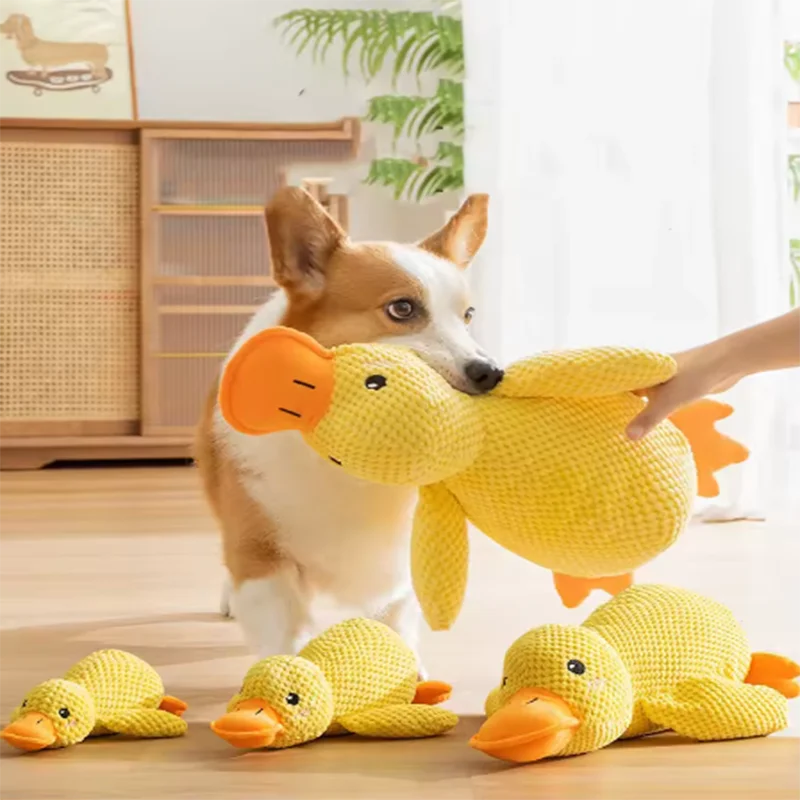 Dog Hug Duck Plush Squeaky Toy