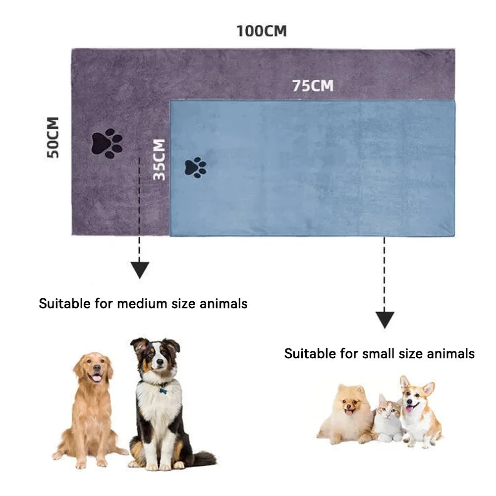 Microfiber Pet Bath Towel™ – 3 Sizes