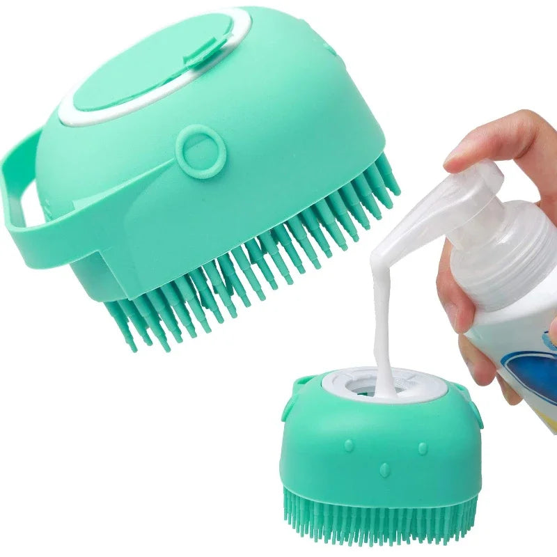 2-in-1 Pet Shampoo Brush & Dispenser