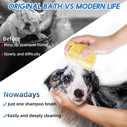2-in-1 Pet Shampoo Brush & Dispenser