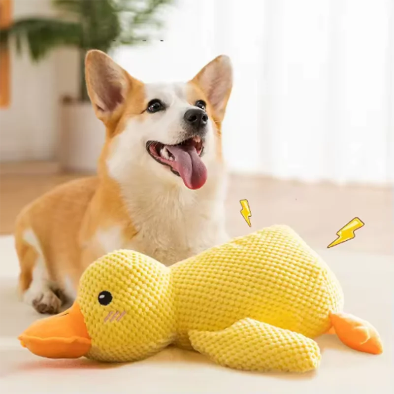 Dog Hug Duck Plush Squeaky Toy