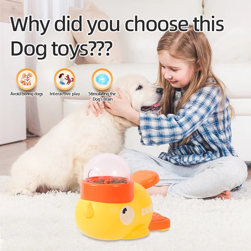 Little Yellow Duck Pet Feeding Toy Interactive Educational Training Device for Puppies Plastic Dog Toy