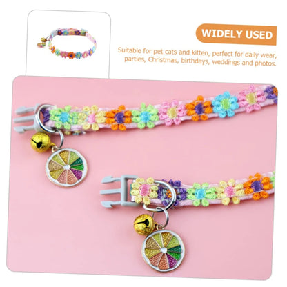 Colorful Pet Collar with Bell