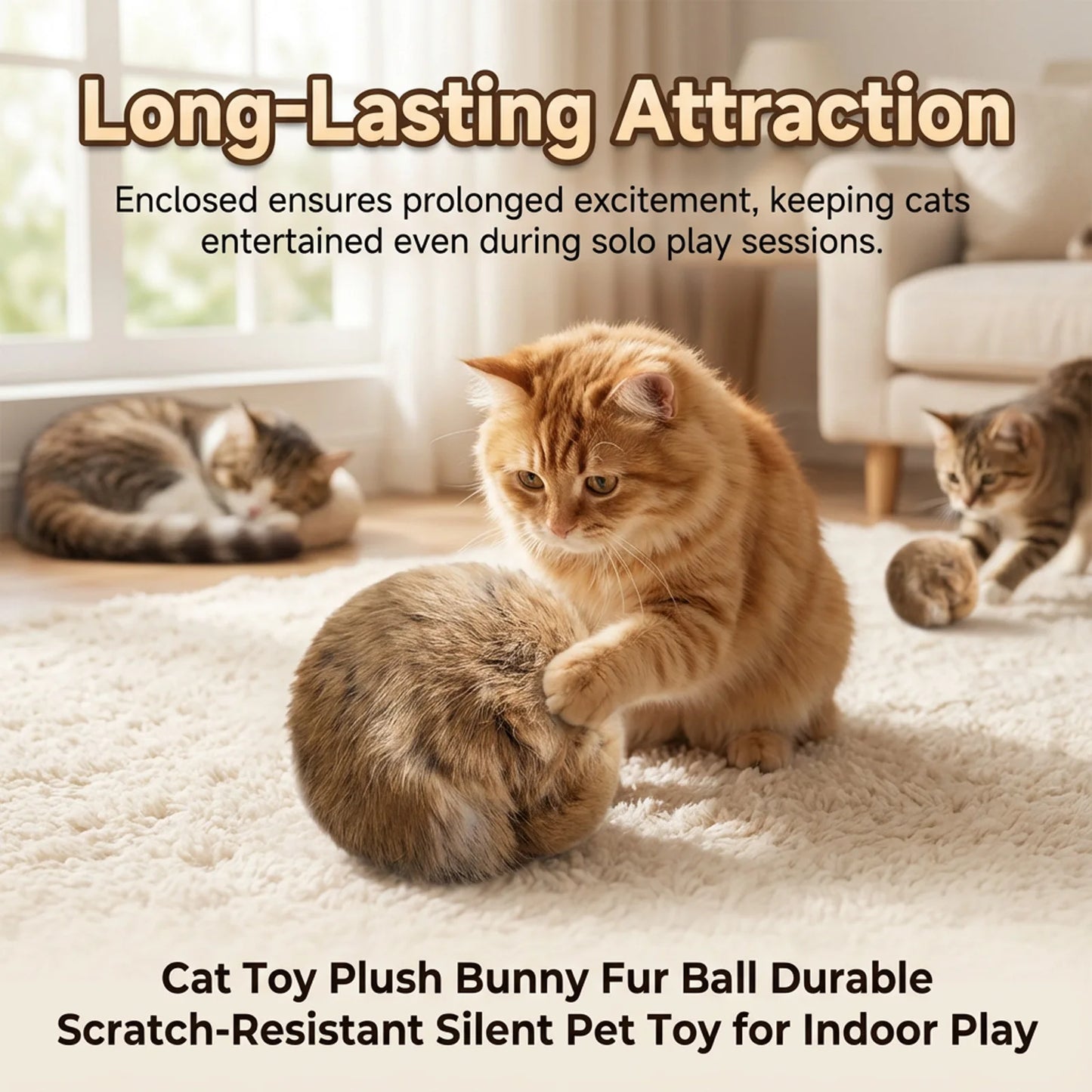 Catnip Plush Ball Cat Toy™ – Pack of 1/2/3/6