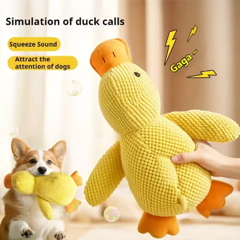 Dog Hug Duck Plush Squeaky Toy