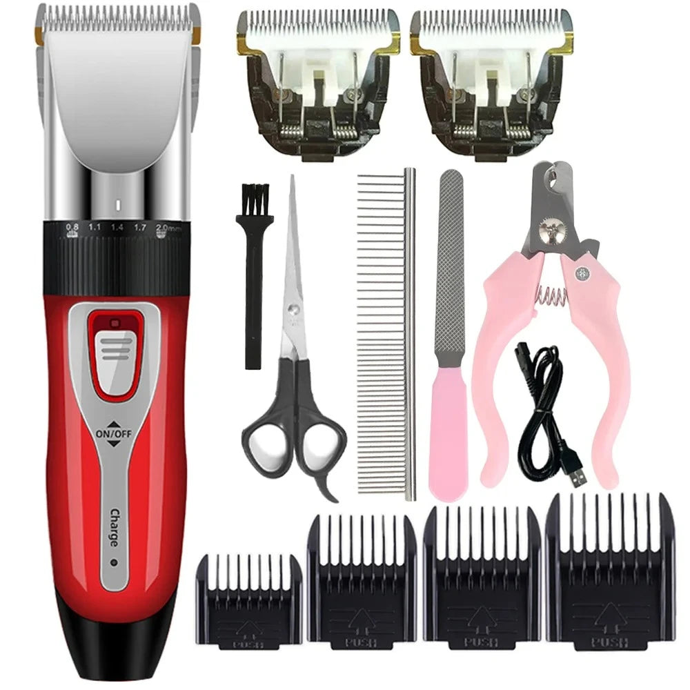 LuxeTrim™ Pro Cordless Pet Clipper – Luxury Salon-Grade Grooming Kit for Dogs, Cats & Rabbits | Rechargeable & Ultra-Quiet