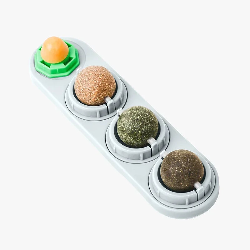 4-in-1 Rotating Catnip Wall Toy for Cats