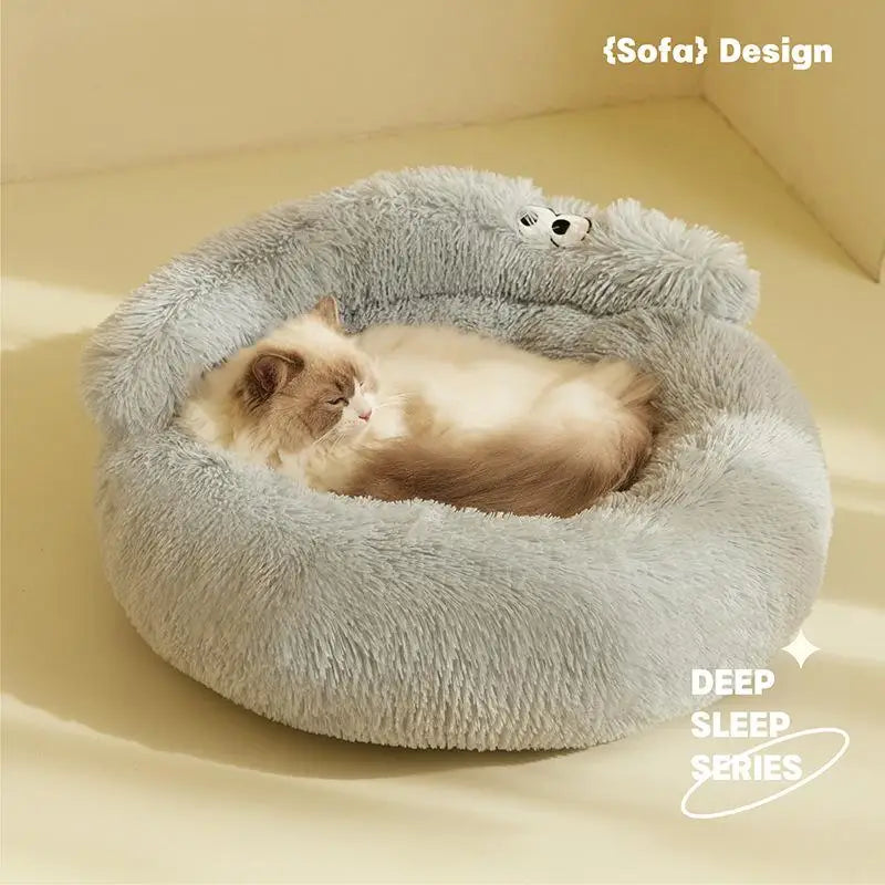 Plush Pet Nest Bed™ – Soft & Warm