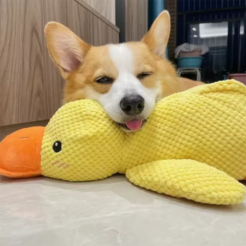 Dog Hug Duck Plush Squeaky Toy