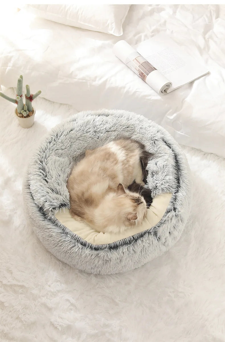 Plush Cat & Dog Bed