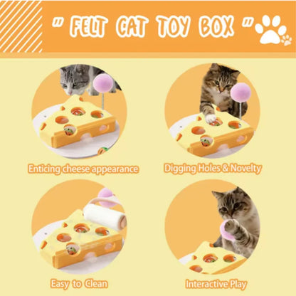 Interactive Cat Maze Toy – Felt Puzzle Ball with Bell