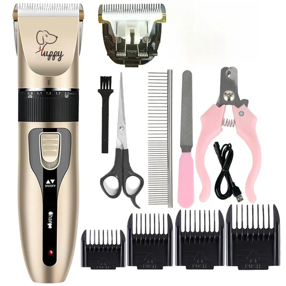 LuxeTrim™ Pro Cordless Pet Clipper – Luxury Salon-Grade Grooming Kit for Dogs, Cats & Rabbits | Rechargeable & Ultra-Quiet