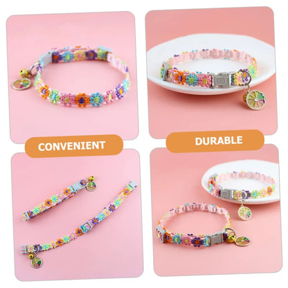 Colorful Pet Collar with Bell