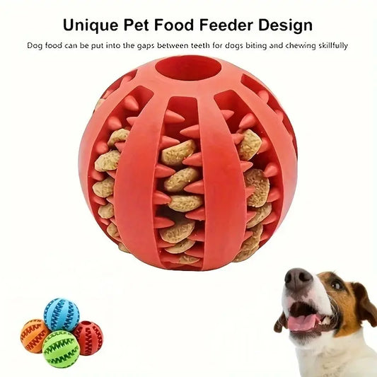 Dog Chew Ball — Treat Feeder & Teeth Cleaner
