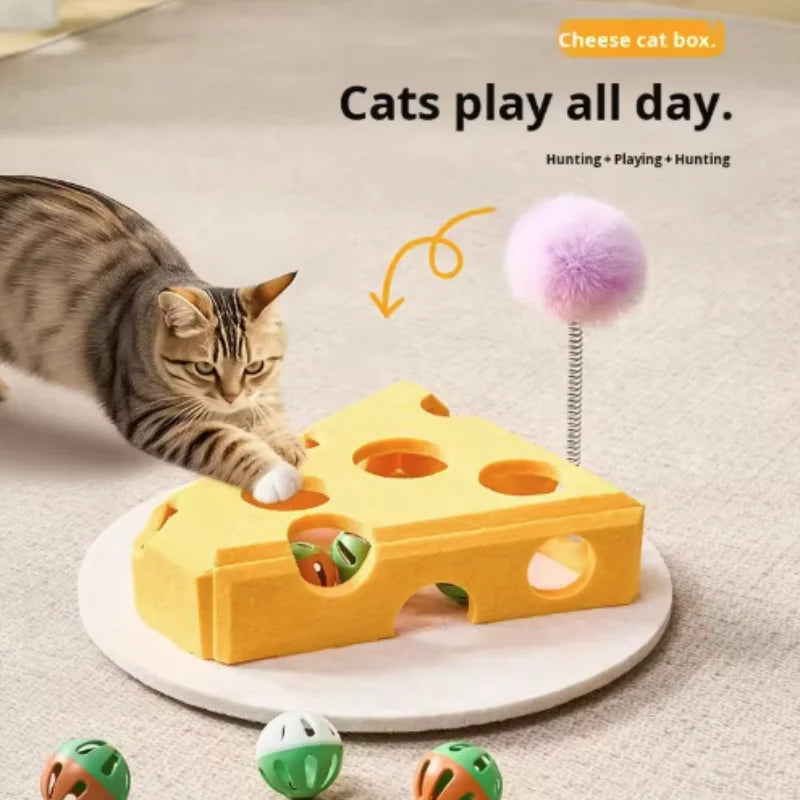 Interactive Cat Maze Toy – Felt Puzzle Ball with Bell