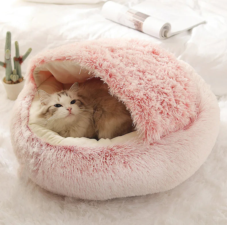 Plush Cat & Dog Bed