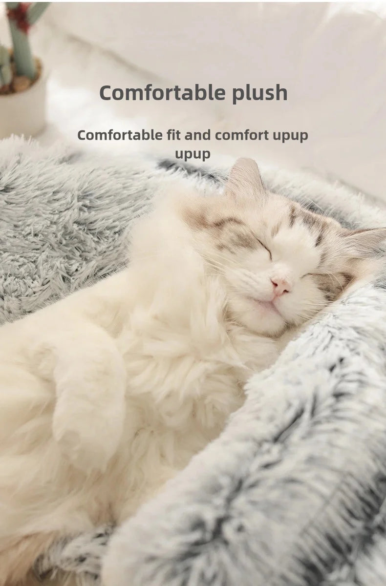 Plush Cat & Dog Bed
