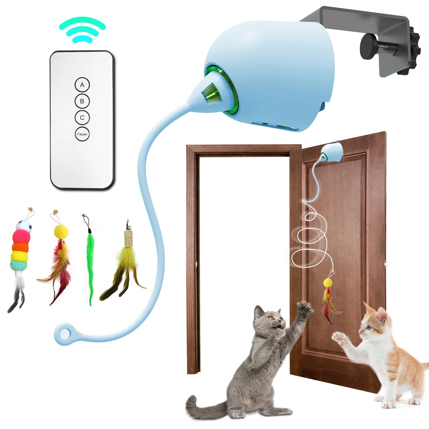 INKZOO Whack-A-Mole Interactive Cat Toy