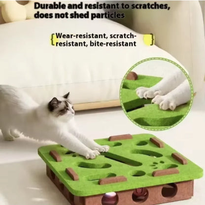 Interactive Cat Maze Toy – Felt Puzzle Ball with Bell