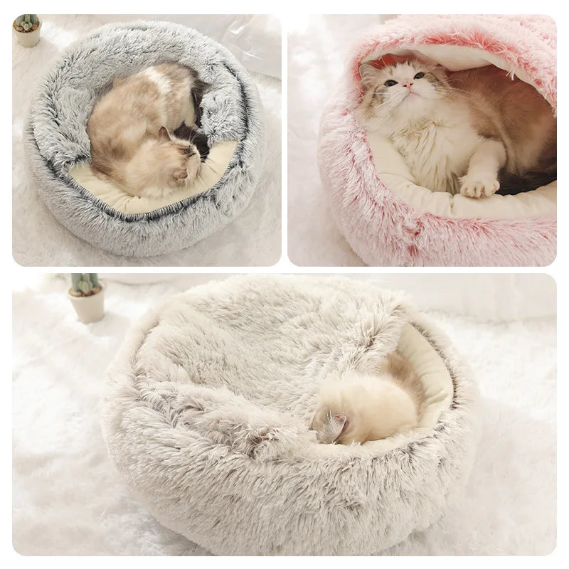 Plush Cat & Dog Bed