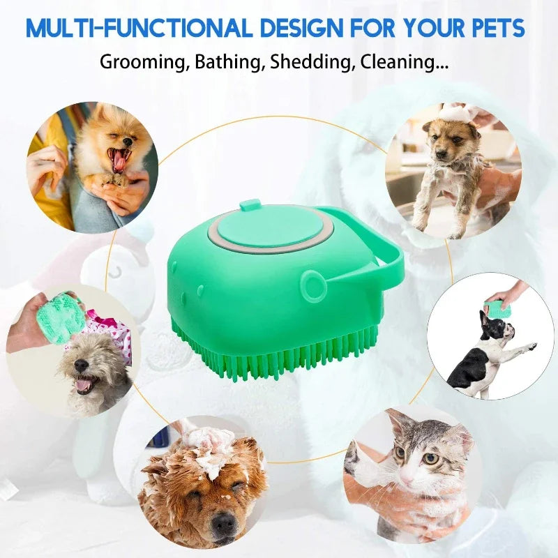 2-in-1 Pet Shampoo Brush & Dispenser