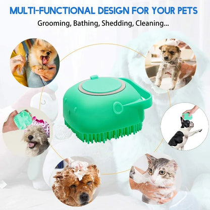2-in-1 Pet Shampoo Brush & Dispenser