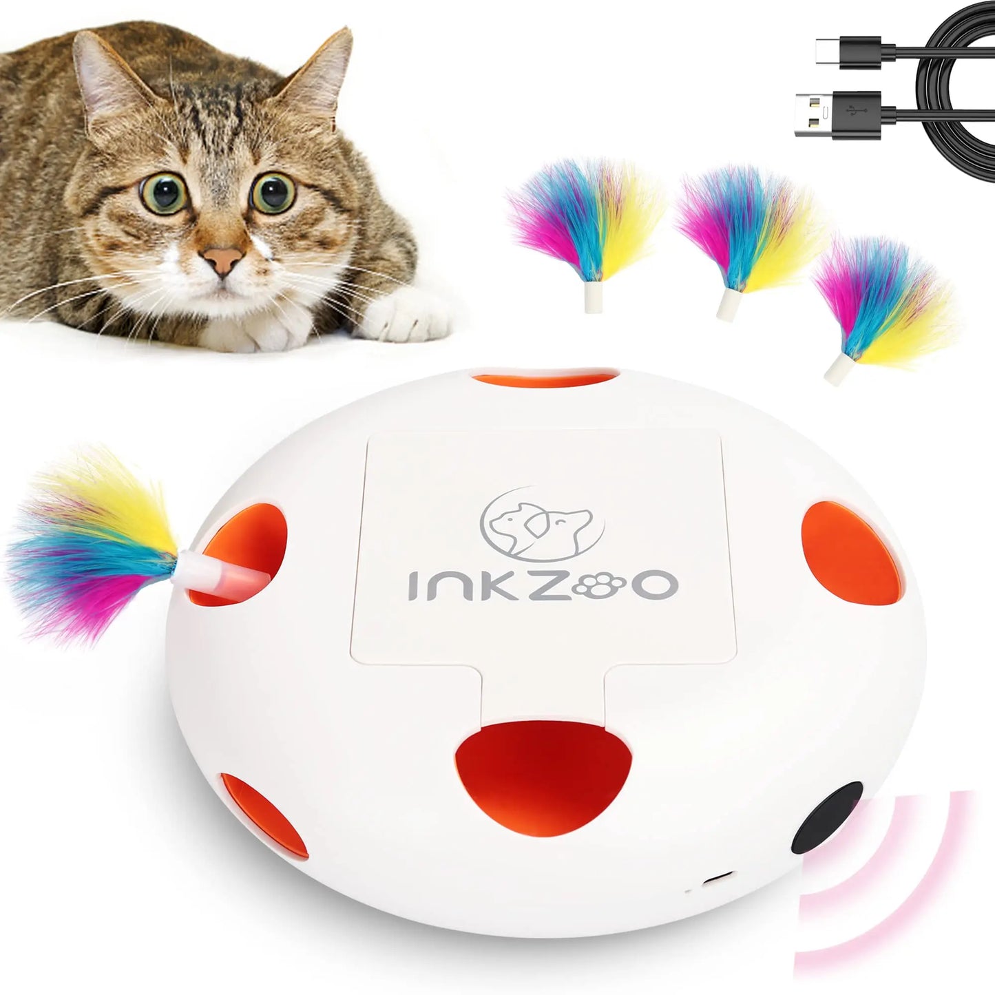 INKZOO Whack-A-Mole Interactive Cat Toy