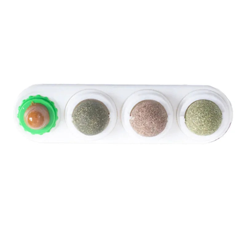 4-in-1 Rotating Catnip Wall Toy for Cats