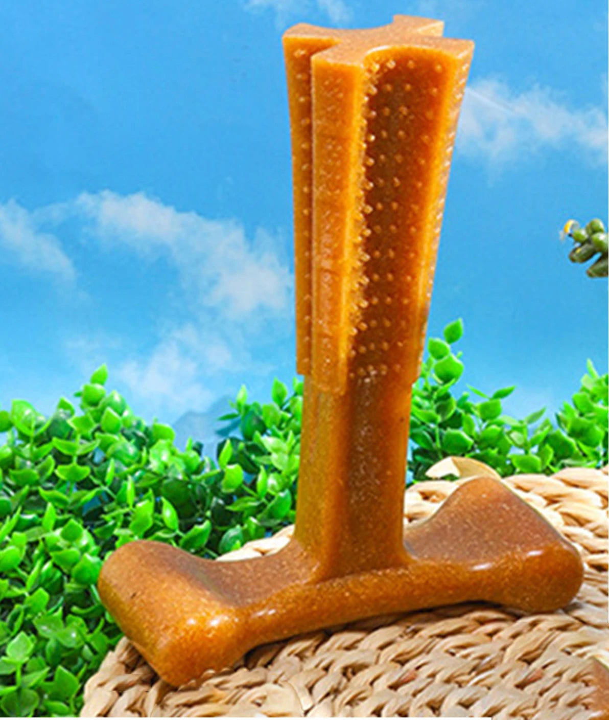 Bamb-O-Care: Durable Bamboo Fiber & Rubber Dental Chew