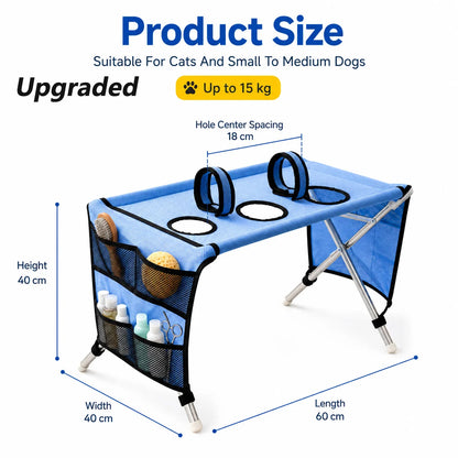 AYLO Premium 8-Hole Foldable Pet Grooming Hammock Station