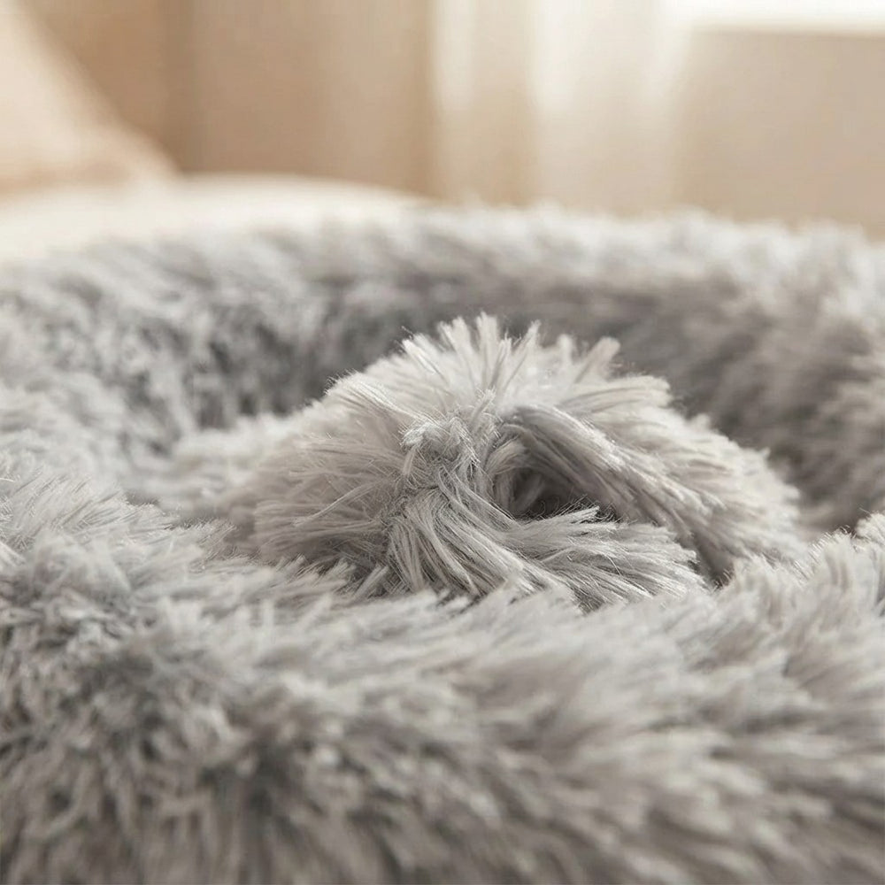 Plush Faux Fur Cat Bed