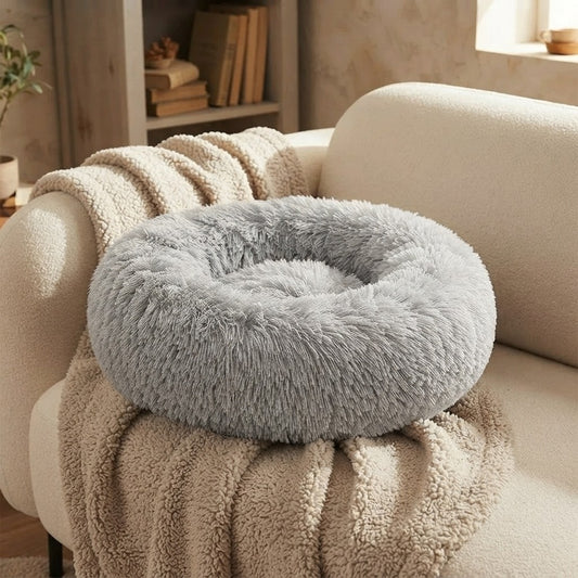 Plush Faux Fur Cat Bed