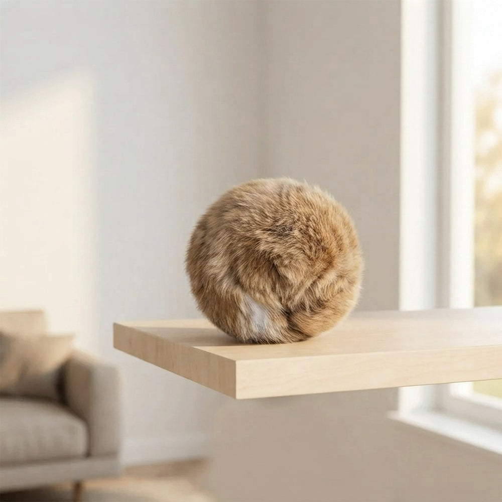 Plush Fur Catnip Ball Toy