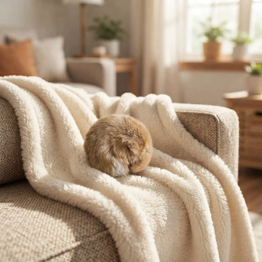 Plush Fur Catnip Ball Toy