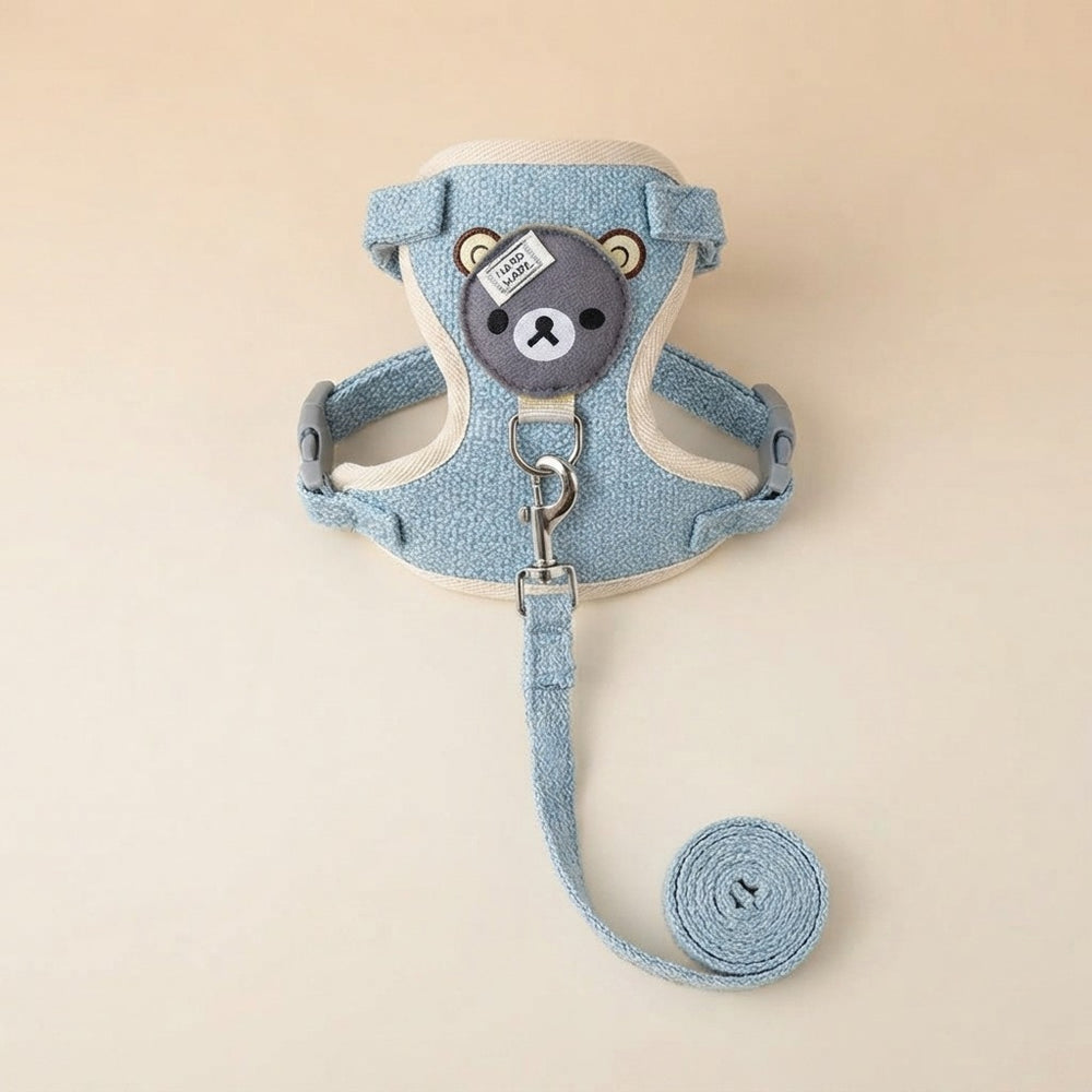 Lovely Small Pet Vest Chest Strap Dog Leash Traction Rope Walking Dog Cat Bunny Vest Harness Poodle Collar Leash Dog Accessories