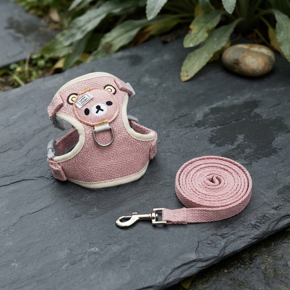 Lovely Small Pet Vest Chest Strap Dog Leash Traction Rope Walking Dog Cat Bunny Vest Harness Poodle Collar Leash Dog Accessories